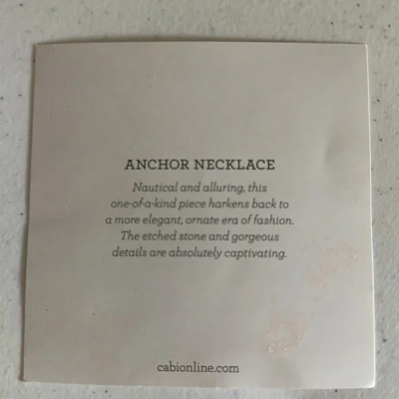 ❣️❣️Vintage Cabi Nautical Anchor gold tone necklace $79. - Picture 3 of 10